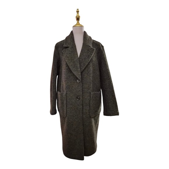 Banana Republic Jackets & Blazers - Banana Republic Women's Wool Blend Overcoat Charcoal Green Long Coat Size XS